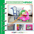 kids plastic shopping carts with plastic sprayed metal basket